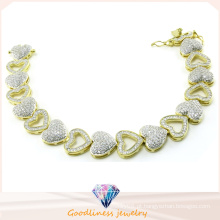 Mulheres coração estilo pulseiras moda jóias para senhora 925 pulseiras de jóias de prata Bt6602